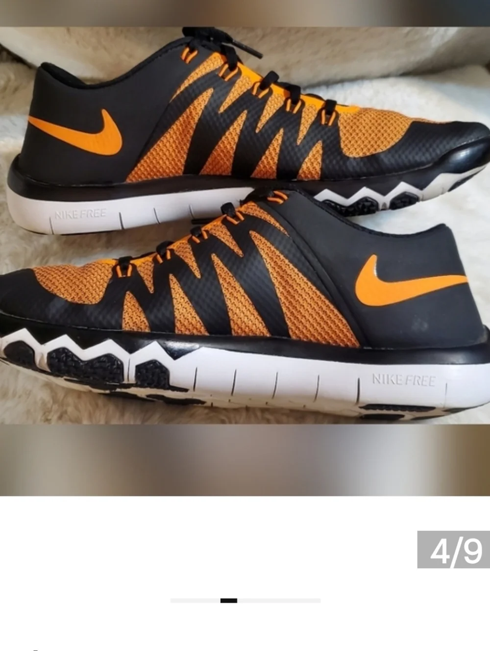 Nike Trainers 5.0 Men's Black and Orange Athletic Shoes. Sz 9